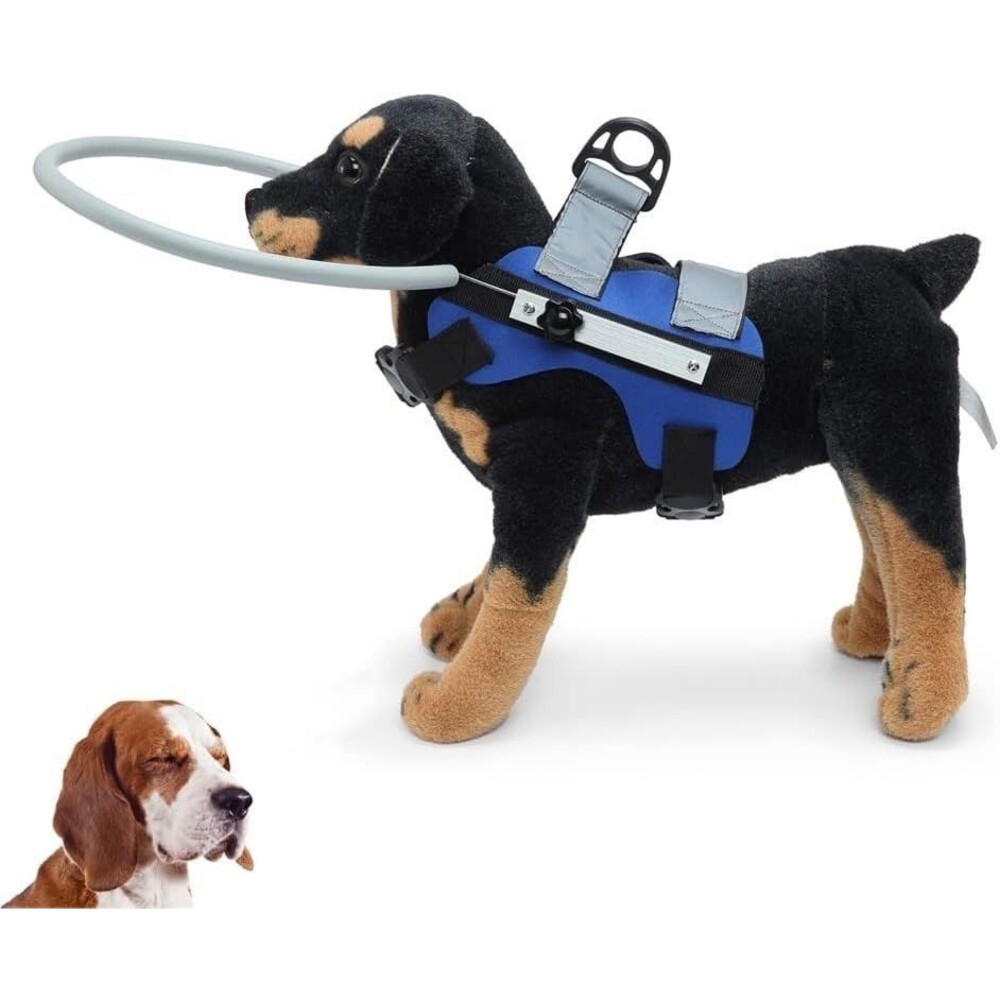 YUXun YX Adjustable Blind Dog Harness, Size Small, Blue